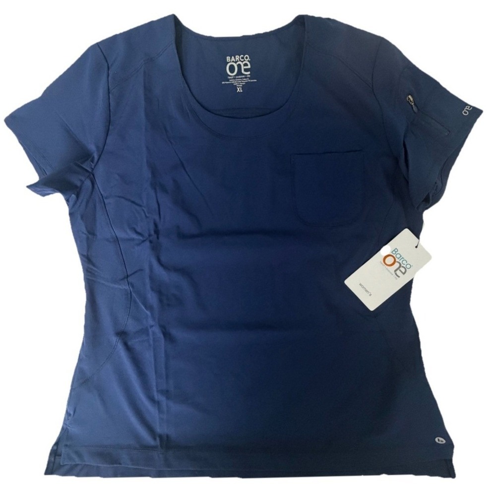 BARCO One BOT142 Women's Uplift Scrub Top Indigo Navy Size XL New